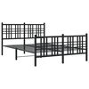 vidaXL Estructura cama sin colchón con estribo metal negro 120x200 cm