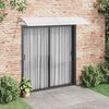 vidaXL Marquesina para puerta PC gris y transparente 240x75 cm
