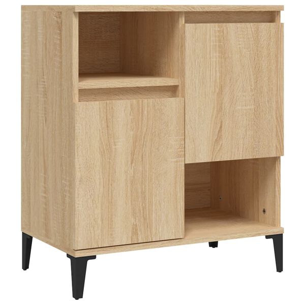 vidaXL Aparador de madera contrachapada roble Sonoma 60x35x70 cm