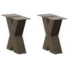 vidaXL Patas para mesa de centro en forma de X (2 unidades, acero natural, 40 x 30-31 cm)