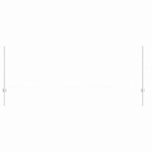 vidaXL Valla con Poste Plateado 0,8 x 50 m Acero