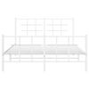 vidaXL Estructura cama sin colch&oacute;n con estribo metal blanco 140x200 cm
