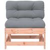 vidaXL Sof&aacute; central con cojines madera maciza de abeto de Douglas