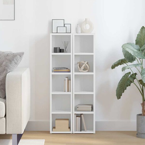 vidaXL Estanter&iacute;a para CDs 2 uds madera contrachapada 21x16x93,5 cm