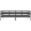 vidaXL Sof&aacute; cama sin colch&oacute;n madera maciza de pino gris 90x200 cm