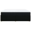 vidaXL Cama box spring con colch&oacute;n tela negro 200x200 cm