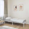 vidaXL Estructura cama sin colch&oacute;n con cabecero metal blanco 80x200 cm