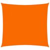 vidaXL Toldo de vela cuadrado tela Oxford naranja 3x3 m
