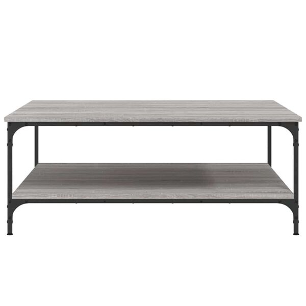 vidaXL Mesa de centro madera de ingenier&iacute;a gris Sonoma 100x100x40 cm