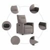 vidaXL Sill&oacute;n el&eacute;ctrico reclinable elevable de tela gris taupe