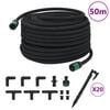 vidaXL Manguera porosa para jard&iacute;n caucho negro 16 mm 50 m