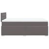 vidaXL Cama box spring con colch&oacute;n cuero sint&eacute;tico gris 120x200 cm