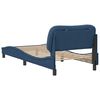 vidaXL Estructura de cama sin colch&oacute;n Hvar tela azul 90x190 cm