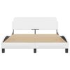 vidaXL Estructura de cama Dover cuero sint&eacute;tico blanco 140x190cm