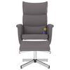 vidaXL Sill&oacute;n de masaje reclinable con reposapi&eacute;s cuero sint&eacute;tico gris