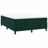 vidaXL Cama box spring con colch&oacute;n terciopelo verde oscuro 140x200 cm