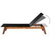 vidaXL Tumbonas 2 unidades con mesa rat&aacute;n sint&eacute;tico y madera de acacia