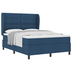 vidaXL Cama tipo Box Spring con cabecera Azul 160 x 200 cm tela