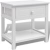 vidaXL Mesita de noche de madera blanca