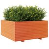 vidaXL Jardinera madera maciza de pino marr&oacute;n cera 100x100x49,5 cm