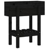 vidaXL Jardinera madera maciza de pino negro 62x30x69 cm