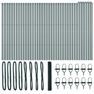 vidaXL Poste de Valla Verde