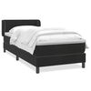 vidaXL Cama box spring con colch&oacute;n cuero sint&eacute;tico negro 80x220 cm