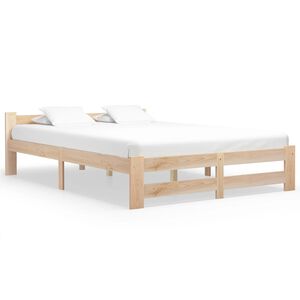 vidaXL Estructura de cama sin colch&oacute;n madera maciza de pino 120x200 cm