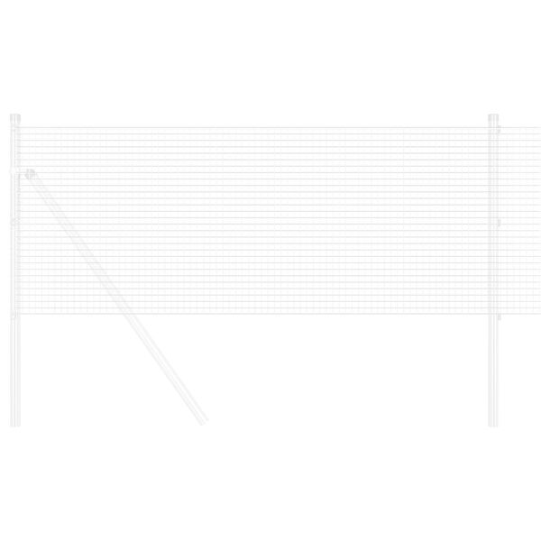 vidaXL Cerca de Alambre Soldado Plateado 0.8 x 50 m