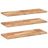 vidaXL Estante flotante 3 uds madera acacia acabado aceite 100x30x2 cm