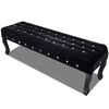 vidaXL Banco de terciopelo negro con botones de cristal