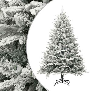 vidaXL &Aacute;rbol de Navidad artificial con nieve PVC y PE verde 180 cm