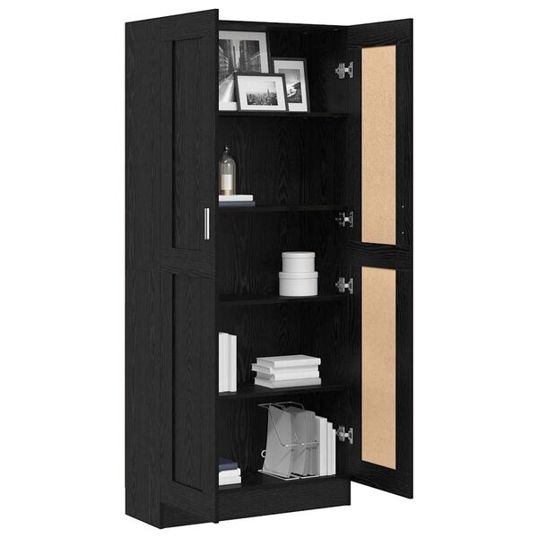 vidaXL Librer&iacute;a Roble Negro 82,5 x 30,5 x 185 cm Madera de ingenier&iacute;a