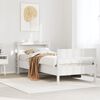 vidaXL Estructura de cama sin colch&oacute;n madera maciza blanca 75x190 cm