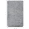 vidaXL Alfombra de peluche gris 270x180 cm
