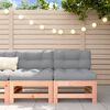 vidaXL Sofás centrales de jardín 2 uds madera maciza de abeto Douglas