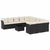 vidaXL Set de sof&aacute;s de jard&iacute;n 12 piezas cojines rat&aacute;n sint&eacute;tico negro