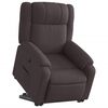 vidaXL Sill&oacute;n reclinable elevable tela marr&oacute;n oscuro