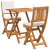vidaXL Conjunto bistro 3 pcs Aceite Natural Madera de Acacia S&oacute;lida