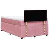 vidaXL Cama box spring con colch&oacute;n terciopelo rosa 120x190 cm