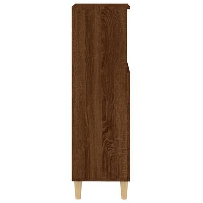 vidaXL Armario de baño madera contrachapada marrón roble 30x30x100 cm