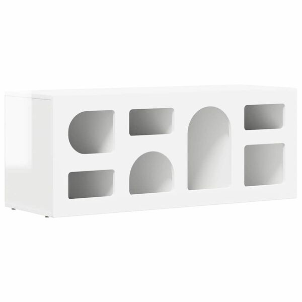vidaXL Mueble de TV brillante 100 x 35 x 40 cm Madera de ingenier&iacute;a