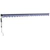 vidaXL Toldo retr&aacute;ctil autom&aacute;tico azul y blanco 5x3 m
