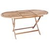 vidaXL Mesa de jard&iacute;n plegable Natural 160 x 80 x 76 cm