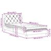 vidaXL Cama con colchón tela gris claro 100x200 cm