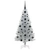 vidaXL &Aacute;rbol de Navidad con 150 LED con soporte Plateado 120 cm PET