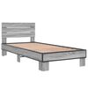 vidaXL Estructura cama madera ingenier&iacute;a metal gris Sonoma 100x200 cm