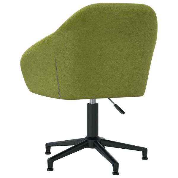 vidaXL Silla de comedor giratoria de terciopelo verde claro