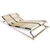 vidaXL Somier de lamas Manual Marr&oacute;n 80 x 190 cm Madera de Haya S&oacute;lida