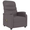 vidaXL Sill&oacute;n de masaje de cuero sint&eacute;tico gris